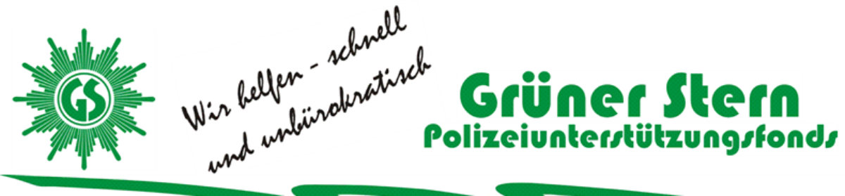 Grüner Stern Polizeiunterstützungsfonds. Wir helfen – schnell und unbürokratisch.